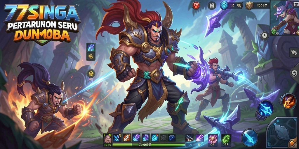 Gameplay seru di 77SINGA dengan karakter unik dan pertempuran epik.
