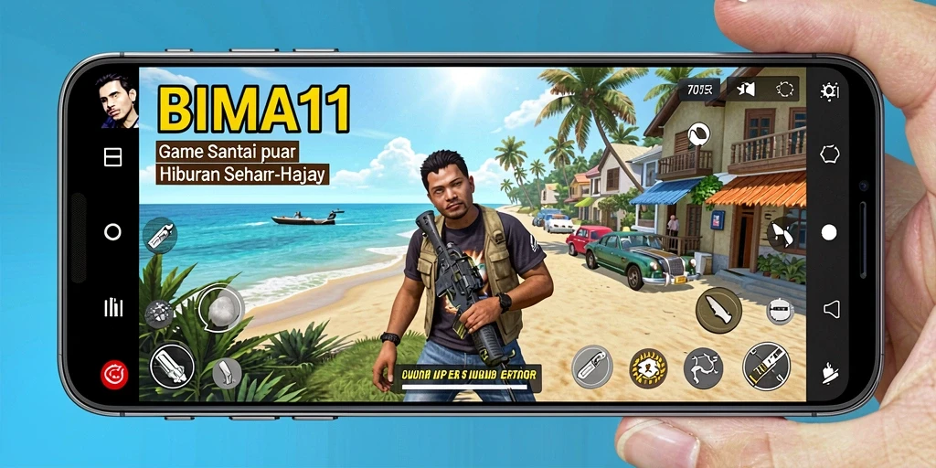 Tampilan gameplay BIMA11 yang seru dan penuh warna.