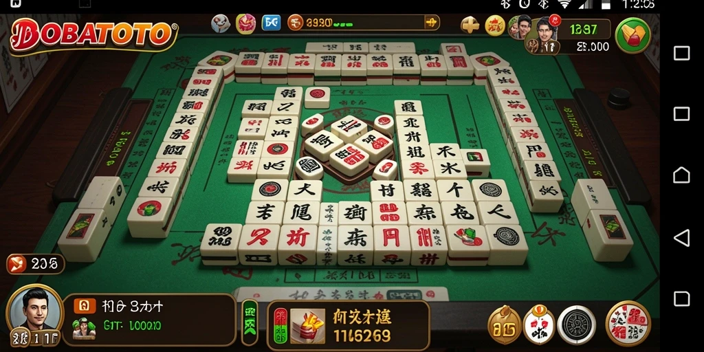 Tampilan gameplay menarik BOBATOTO dengan suasana Mahjong yang menawan.