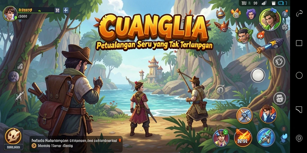 Screenshot utama menampilkan aksi menarik dalam petualangan CUANGILA.