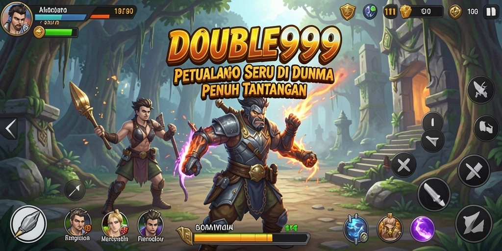 Screenshot gameplay <strong>DOUBLE999</strong> menunjukkan petualangan seru di dunia yang penuh tantangan.