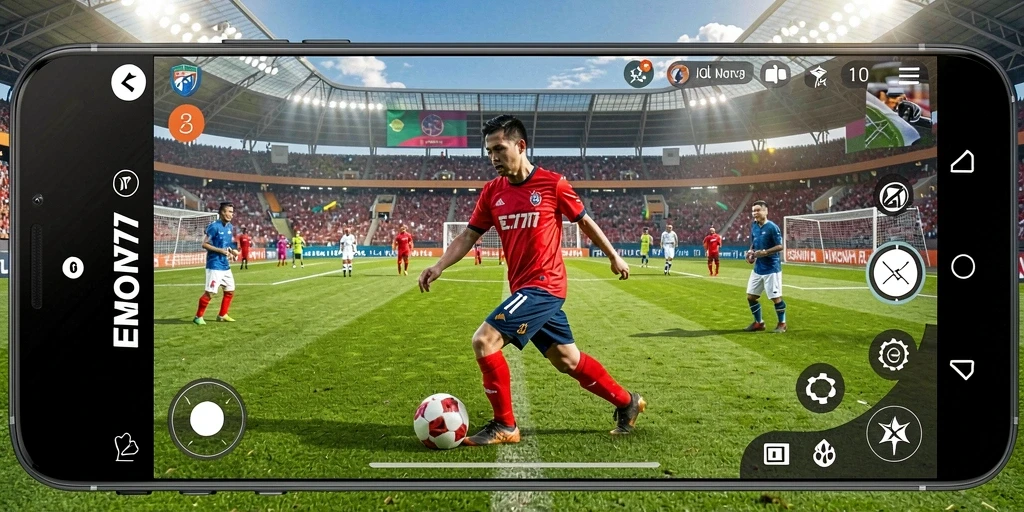 Tampilan gameplay EMON777 yang mendebarkan dalam sepak bola.
