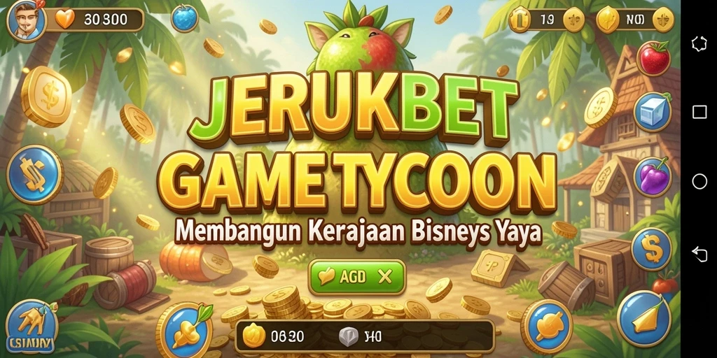 Tangkapan layar utama JERUKBET menampilkan pengelolaan bisnis yang seru dan menyenangkan.