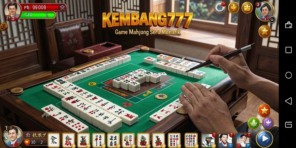 Tampilan gameplay Mahjong yang seru dan mendebarkan di KEMBANG777.