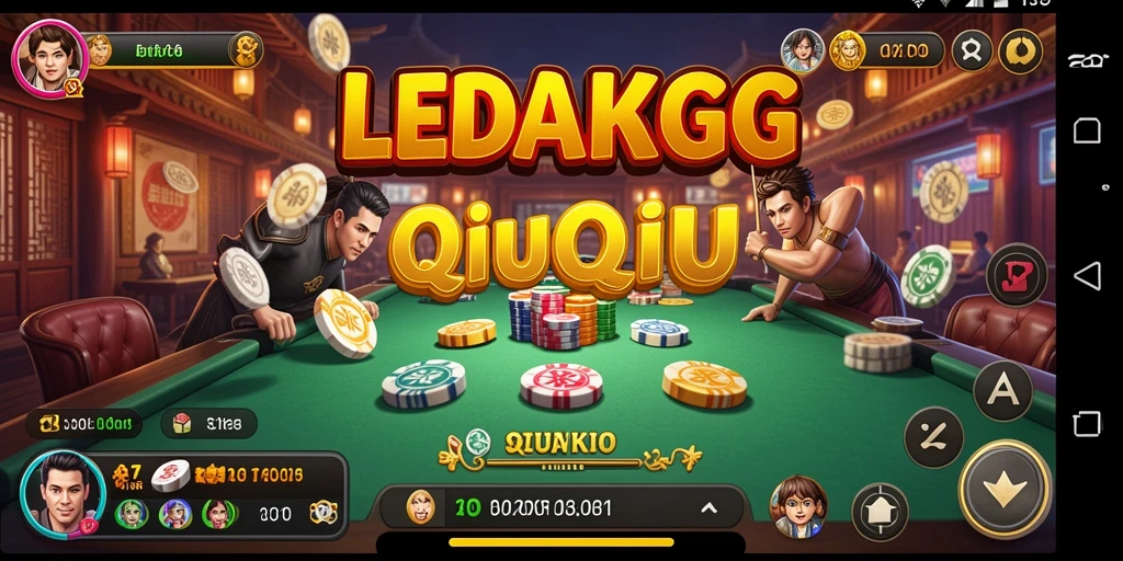 Screenshot gameplay LEDAKGG menampilkan aksi seru permainan QiuQiu.