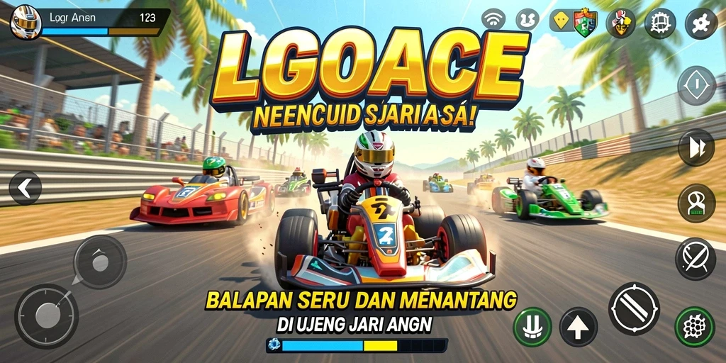 Gameplay balapan LGOACE yang seru dan menegangkan.