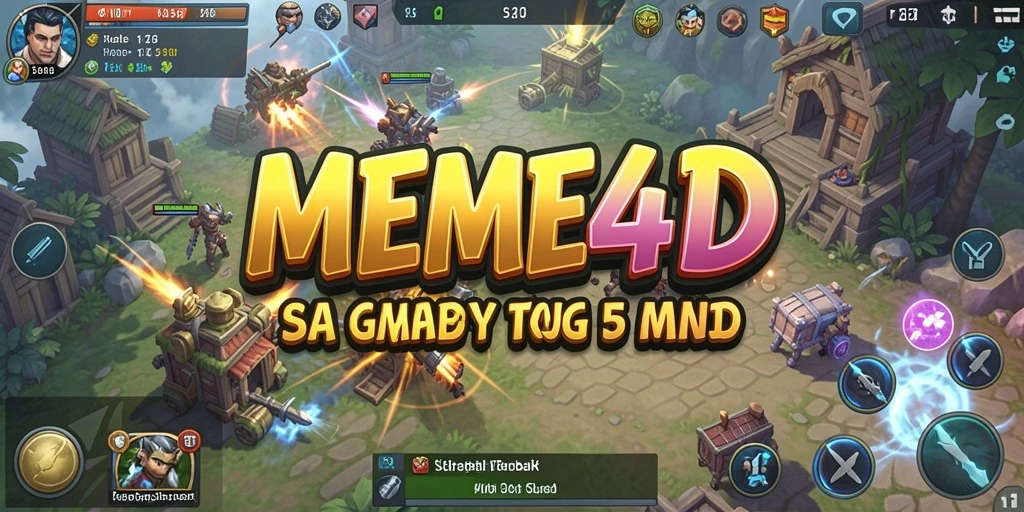 Tangkapan layar <strong>MEME4D</strong> menunjukkan aksi gameplay strategi yang menegangkan.