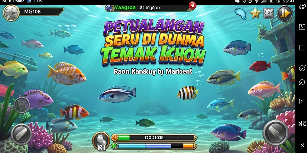 Tangkapan layar dari gameplay seru Tembak Ikan di MG108.