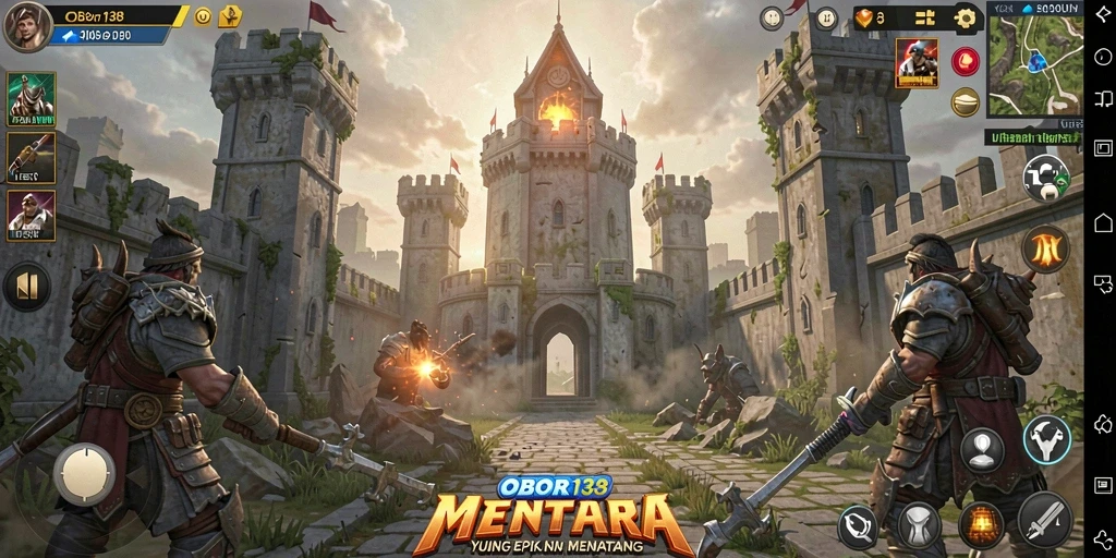 Tampilan gameplay OBOR138 yang menegangkan dalam Tower Defense.