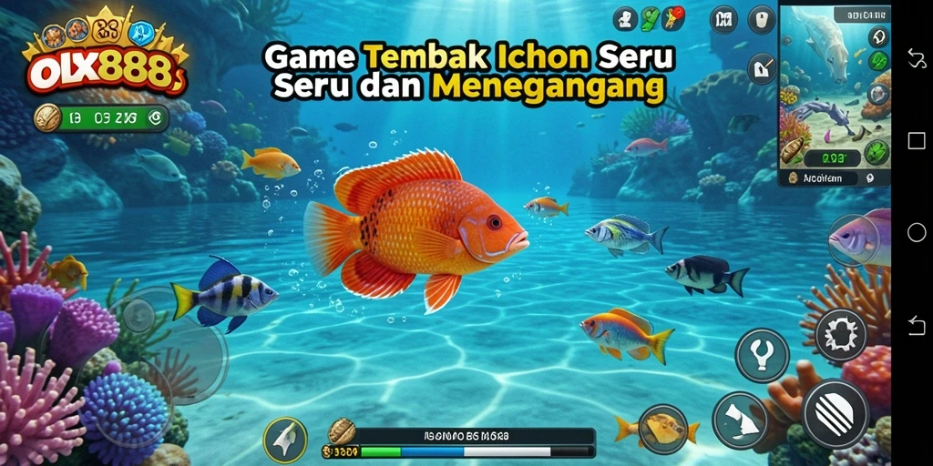 Gameplay seru OLX888 saat menembak ikan dengan grafis menawan.
