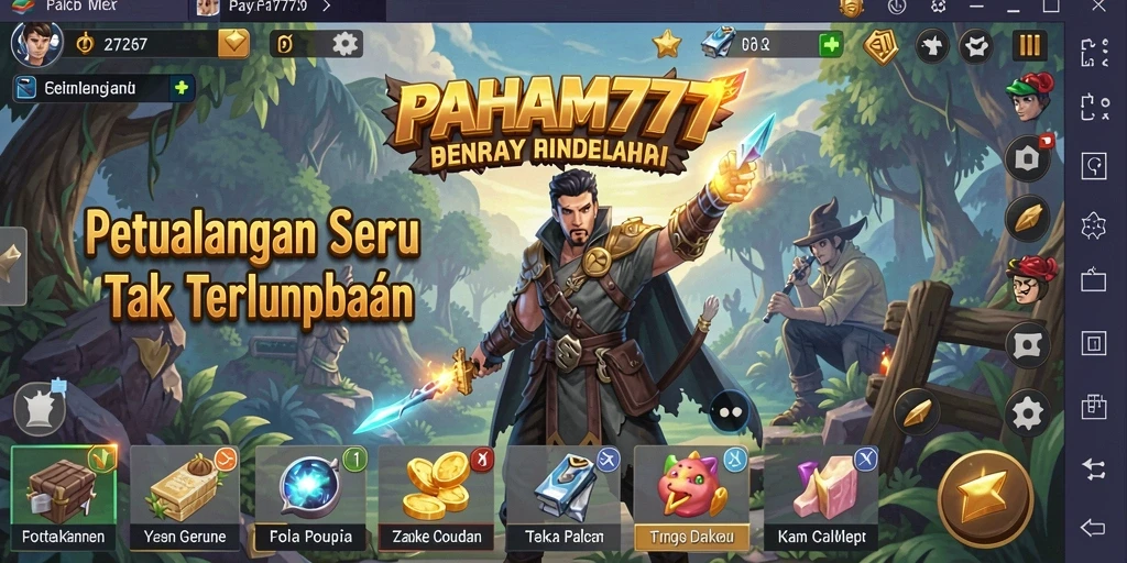 Gameplay PAHAM777 menampilkan petualangan seru di berbagai lokasi.