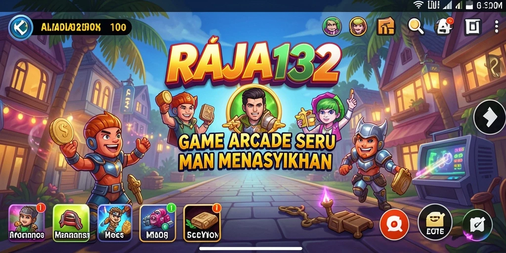 Tampilan menarik dan seru dari gameplay RAJA132.