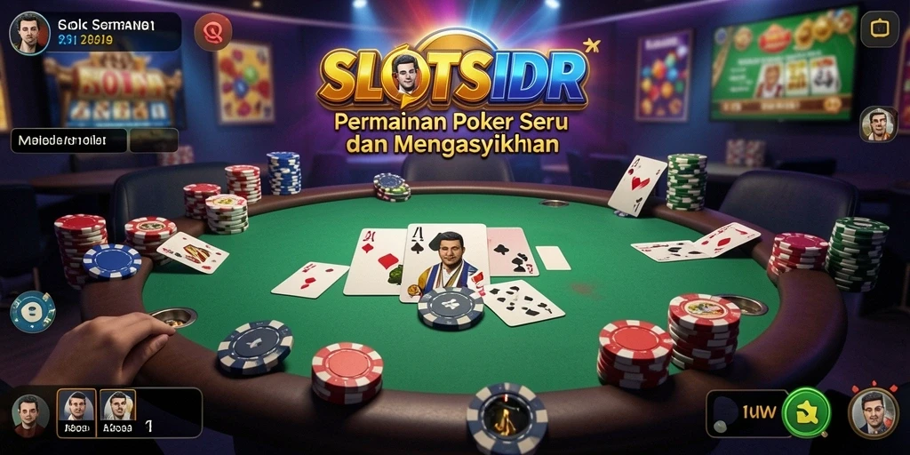 Tampilan menarik dari gameplay Poker di SLOTSIDR.