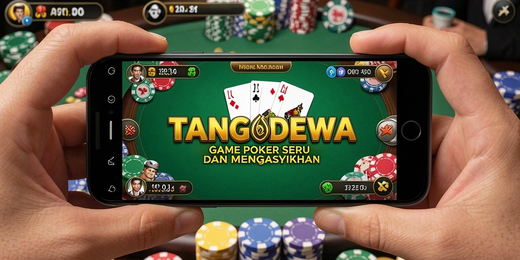 TANGANDEWA menampilkan gameplay poker yang menegangkan dan kompetitif.